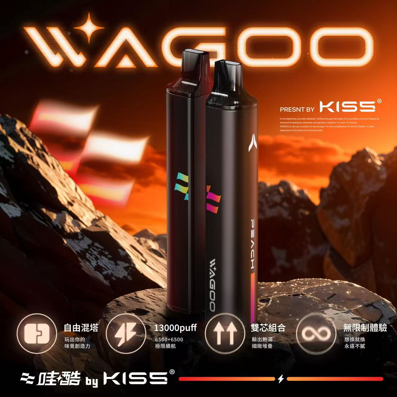 <pre>
<strong>WAGOO x KISS 6500口
拋棄式/一次性</strong></pre>